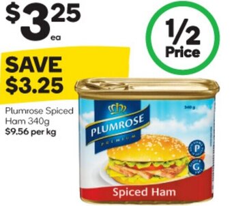 Woolworths Plumrose Spiced Ham 340g offer