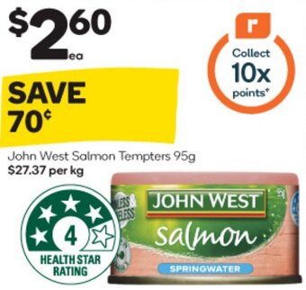 Woolworths John West Salmon Tempters 95g offer