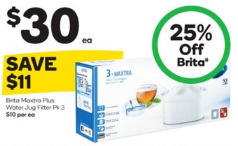 Woolworths Brita Maxtra Plus Water Jug Filter Pk 3 offer