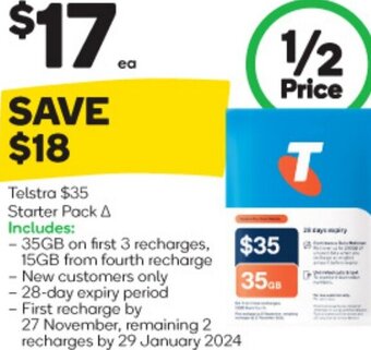 Woolworths Telstra Starter Pack offer