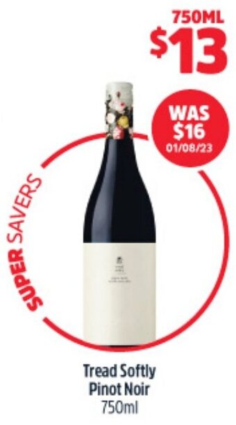 Woolworths Tread Softly Pinot Noir 750ml offer