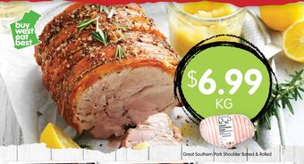Spudshed Great Southern Pork Shoulder Boned & Rolled offer