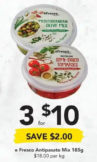 Drakes eFresco Antipasato Mix 185g offer