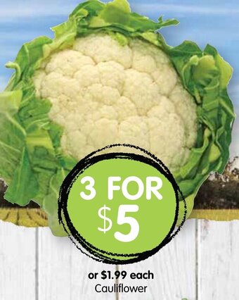 Spudshed Cauliflower offer
