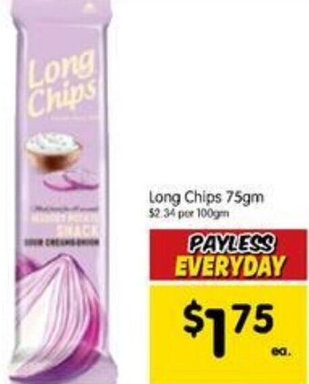 Spar Long Chips 75gm offer