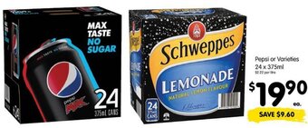 Spar Pepsi or Varieties 24 x 375ml offer