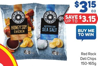 Foodland Red Rock Deli Chips 150-165g offer