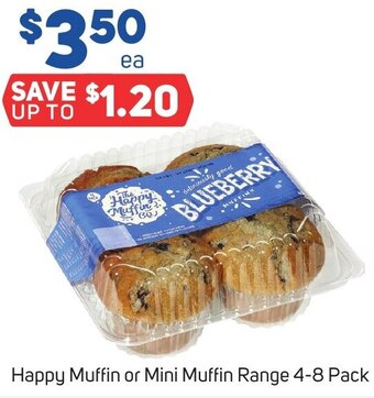 Foodland Happy Muffin or Mini Muffin Range 4-8 Pack offer