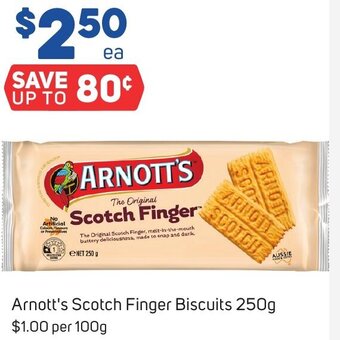 Foodland Arnott's Scotch Finger Biscuits 250g offer