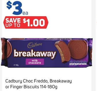Cadbury Choc Freddo, Breakaway or Finger Biscuits 114-180g