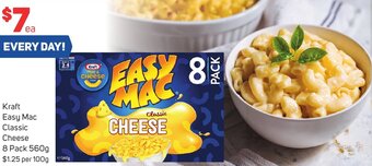 Foodland Kraft Easy Mac Classic Cheese 8 Pack 560g offer
