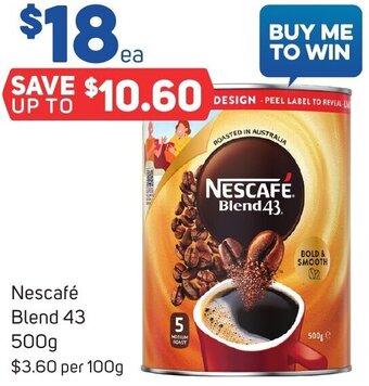 Foodland Nescafé Blend 43 500g offer
