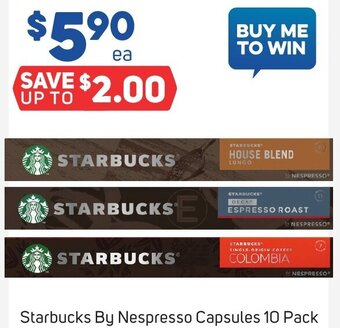 Foodland Starbucks By Nespresso Capsules 10 Pack offer