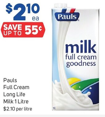 Pauls Full Cream Long Life Milk 1 Litre