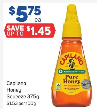 Foodland Capilano Honey Squeeze 375g offer