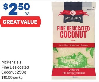 Foodland McKenzie's Fine Desiccated Coconut 250g offer