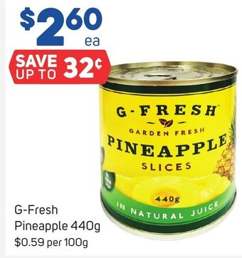 Foodland G-Fresh Pineapple 440g offer