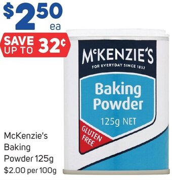 McKenzie's Baking Powder 125g