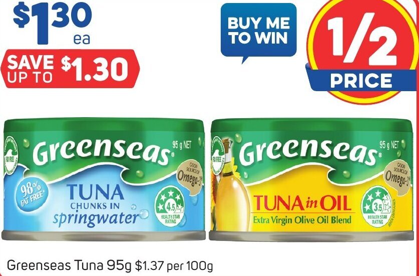 Greenseas Tuna 95g offer at Foodland