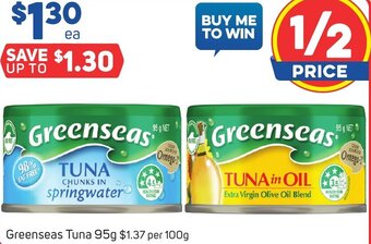 Foodland Greenseas Tuna 95g offer