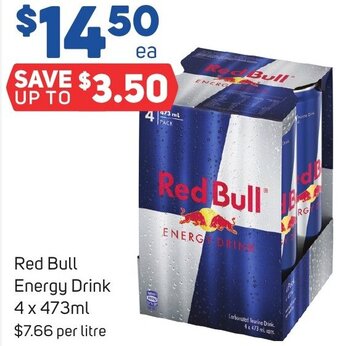 Foodland Red Bull Energy Drink 4 x 473ml offer