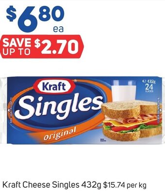 Kraft Cheese Singles 432g