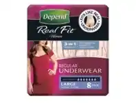 ePharmacy Depend Women Real Fit Underwear Large 8 Pack offer