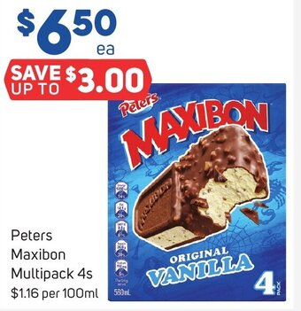 Foodland Peters Maxibon Multipack 4s offer