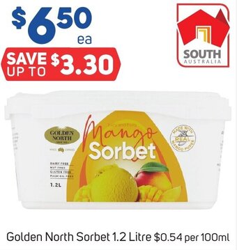 Foodland Golden North Sorbet 1.2 Litre offer