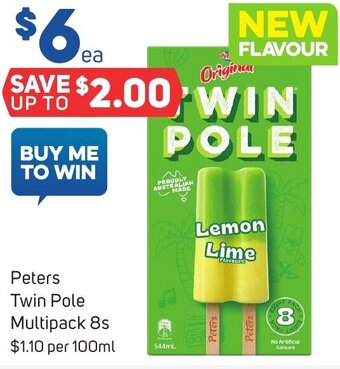 Foodland Peters Twin Pole Multipack 8s offer