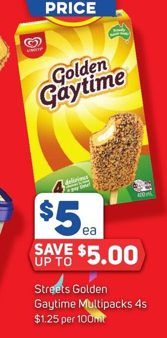 Foodland Streets Golden Gaytime Multipacks 4s offer