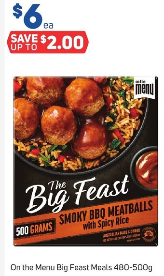 Foodland On the Menu Big Feast Meals 480-500g offer