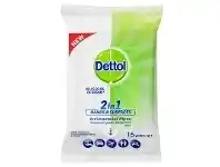 Chemist Warehouse Dettol Hands and Surface Wipes 15pk 2 in 1 Antibacterial offer