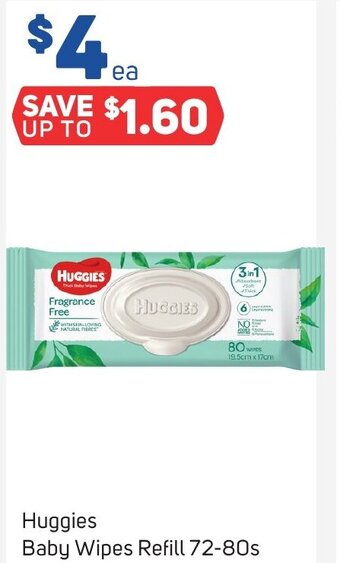 Foodland Huggies Baby Wipes Refill 72-80s offer