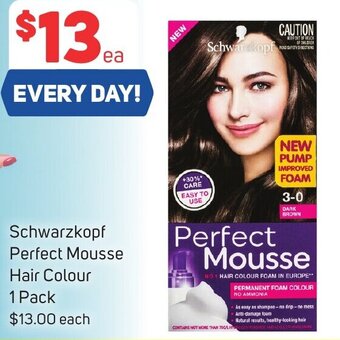 Foodland Schwarzkopf Perfect Mousse Hair Colour 1 Pack offer