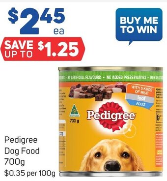 Foodland Pedigree Dog Food 700g offer
