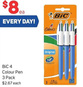 Foodland BIC 4 Colour Pen 3 Pack offer