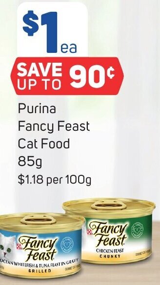 Foodland Purina Fancy Feast Cat Food 85g offer