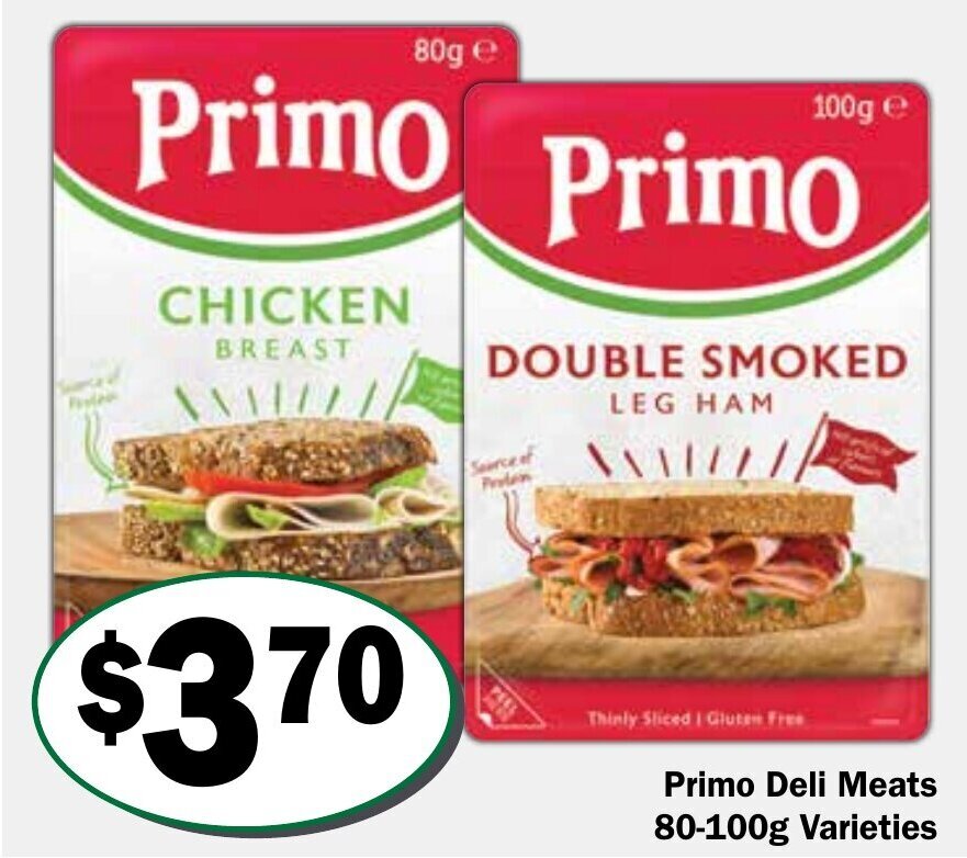 Primo Deli Meats 80100g Varieties offer at Friendly Grocer