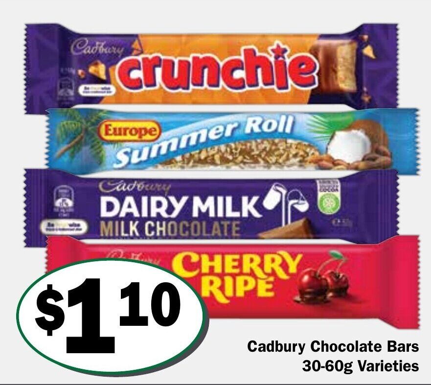 Cadbury Chocolate Bars 3060g Varieties offer at Friendly Grocer