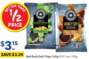 Ritchies Red Rock Deli Chips 165g offer