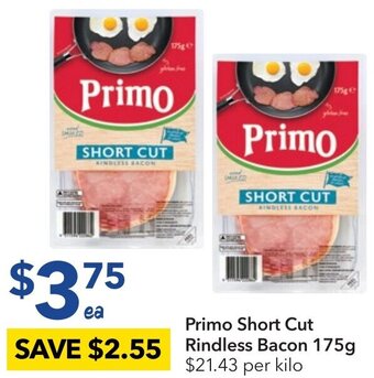Ritchies Primo Short Cut Rindless Bacon 175g offer
