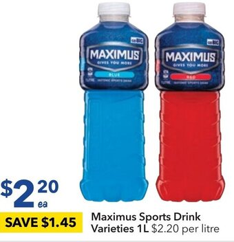 Ritchies Maximus Sports Drink Varieties 1L offer