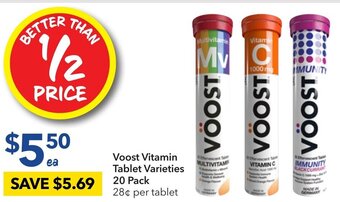 Voost Vitamin Tablet Varieties 20 Pack