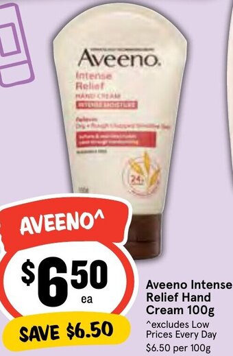 IGA Aveeno Intense Relief Hand Cream 100g offer