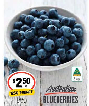 IGA Australian BLUEBERRIES offer