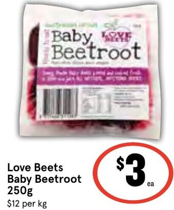 IGA Love Beets Baby Beetroot 250g offer