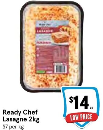 IGA Ready Chef Lasagne 2kg offer