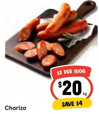 IGA Chorizo offer