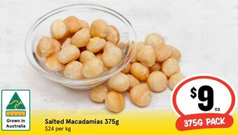 Salted Macadamias 375g